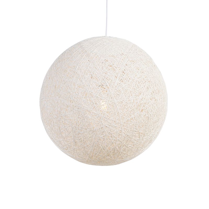 Landelijke hanglamp wit bol 60cm - Corda