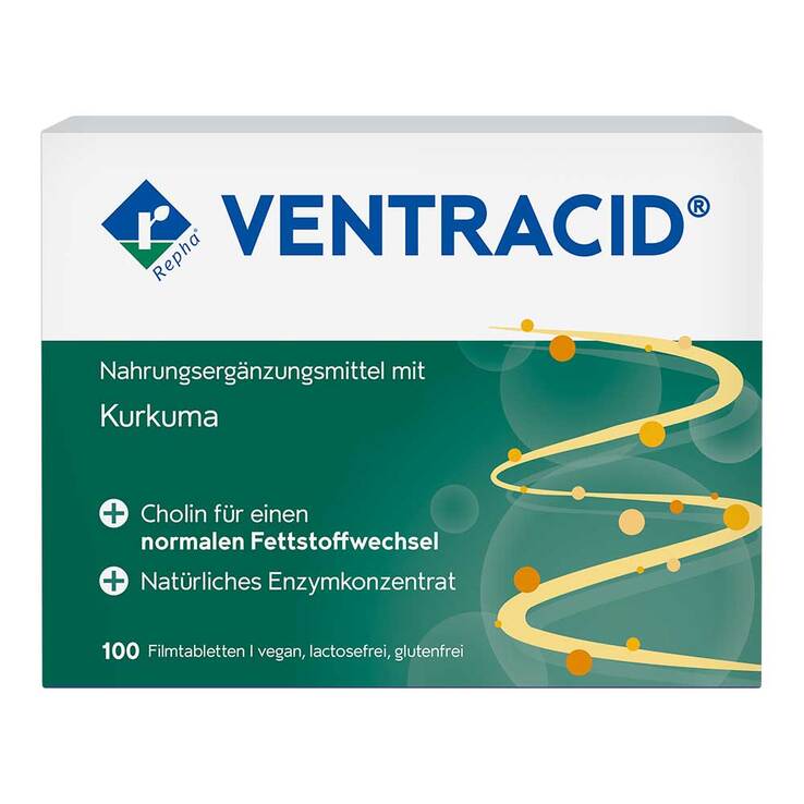 Ventracid Tabletten mit Kurkuma und Cholin, 100 St
