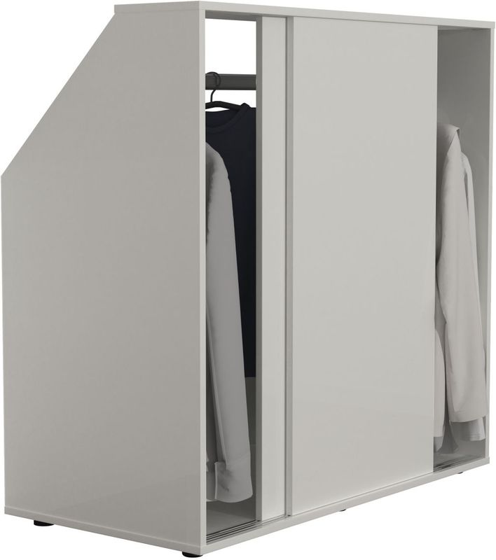 VDD - Schuine Wandkast - Kledingkast - Wit - 100x100x50cm