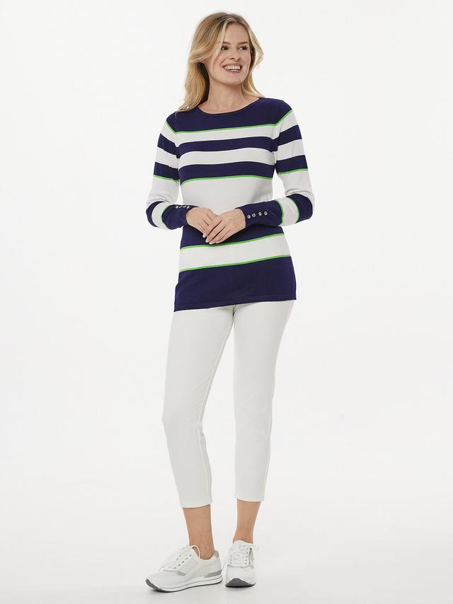 Feinstrick Pullover Streifendesign