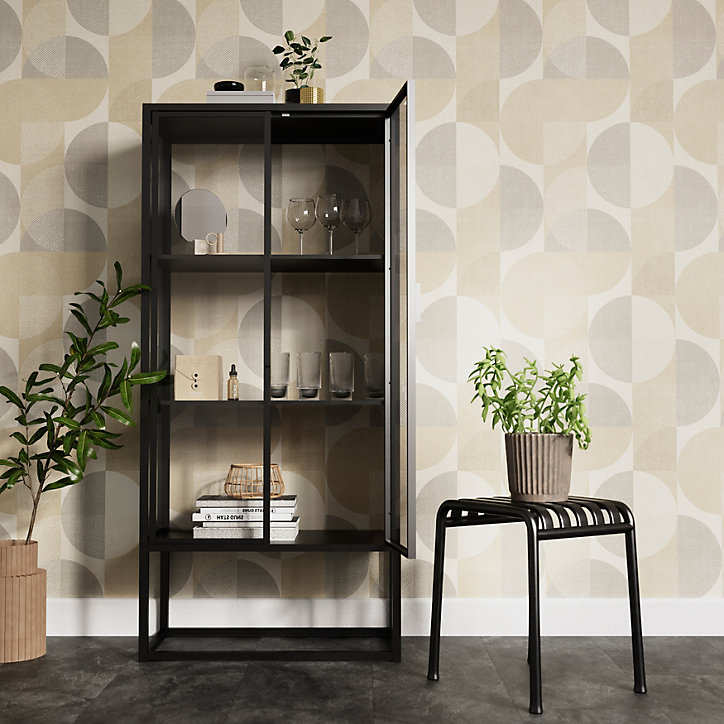 Papier peint pré-encollé vinyle intissé Easy Roll GoodHome Antilia beige l.53 x H.1005 cm