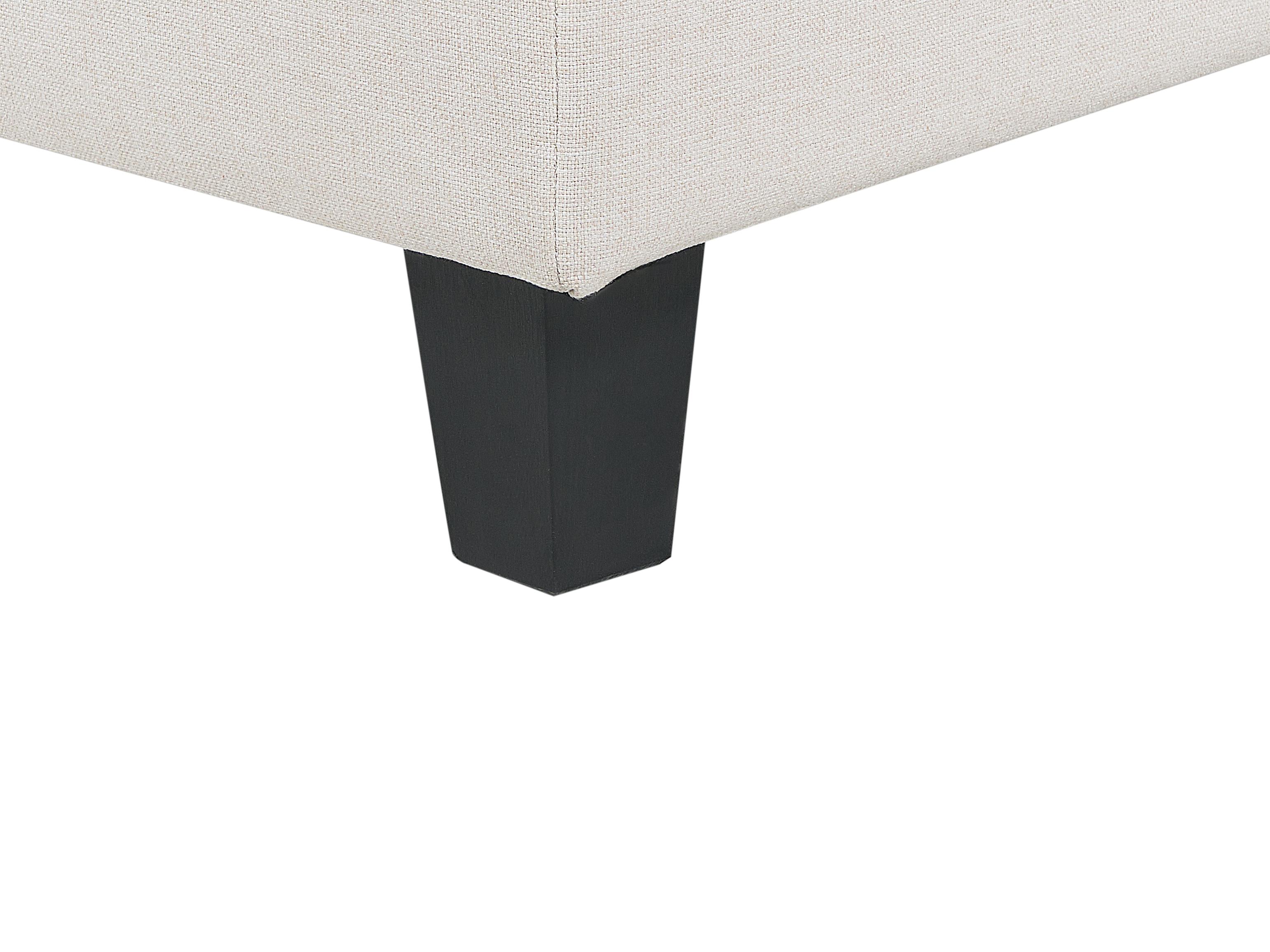 Modulaire hoekbank 5-zits UNSTAD Stof Lichtbeige met ottomaan linkszijdig
