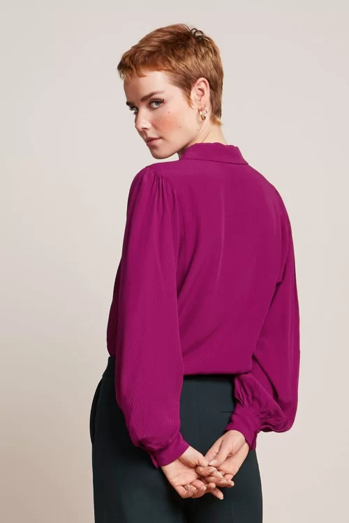 King Louie Marisa Allegra blouse in fuchsiaroze
