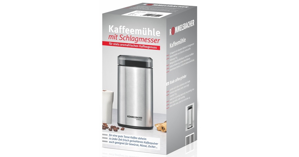 RommelsbacherEKM 100         koffiemolen  (Roestvrij staal/zwart)