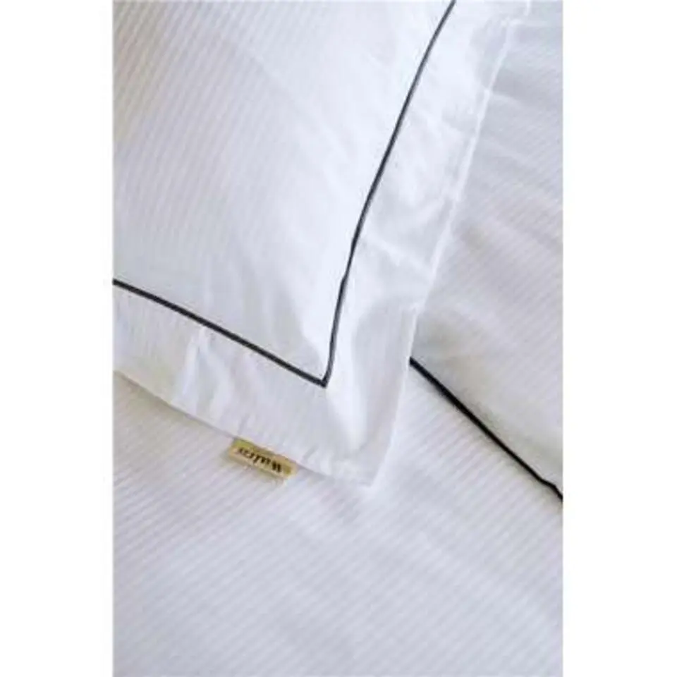 Walra - Dekbedovertrek Subtile Stripe - 240x220 cm - Wit / Antraciet