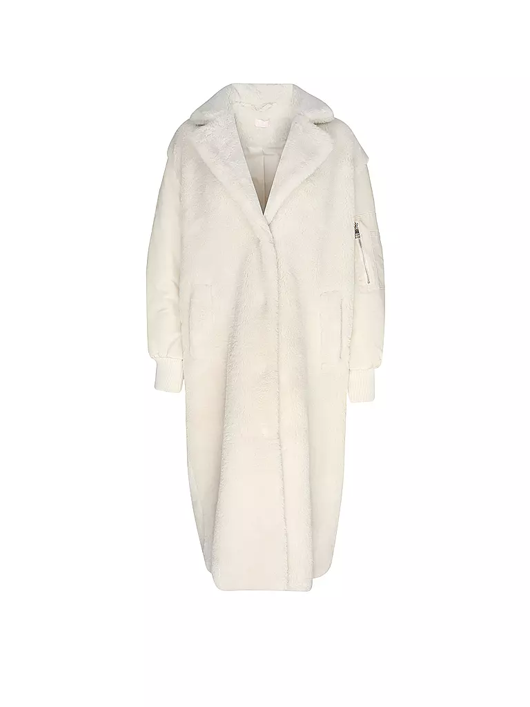 LIU JO Mantel in Felloptik CAPOTTO creme