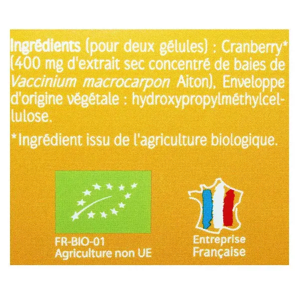 Cápsulas de Cranberry Orgânico Naturaactive