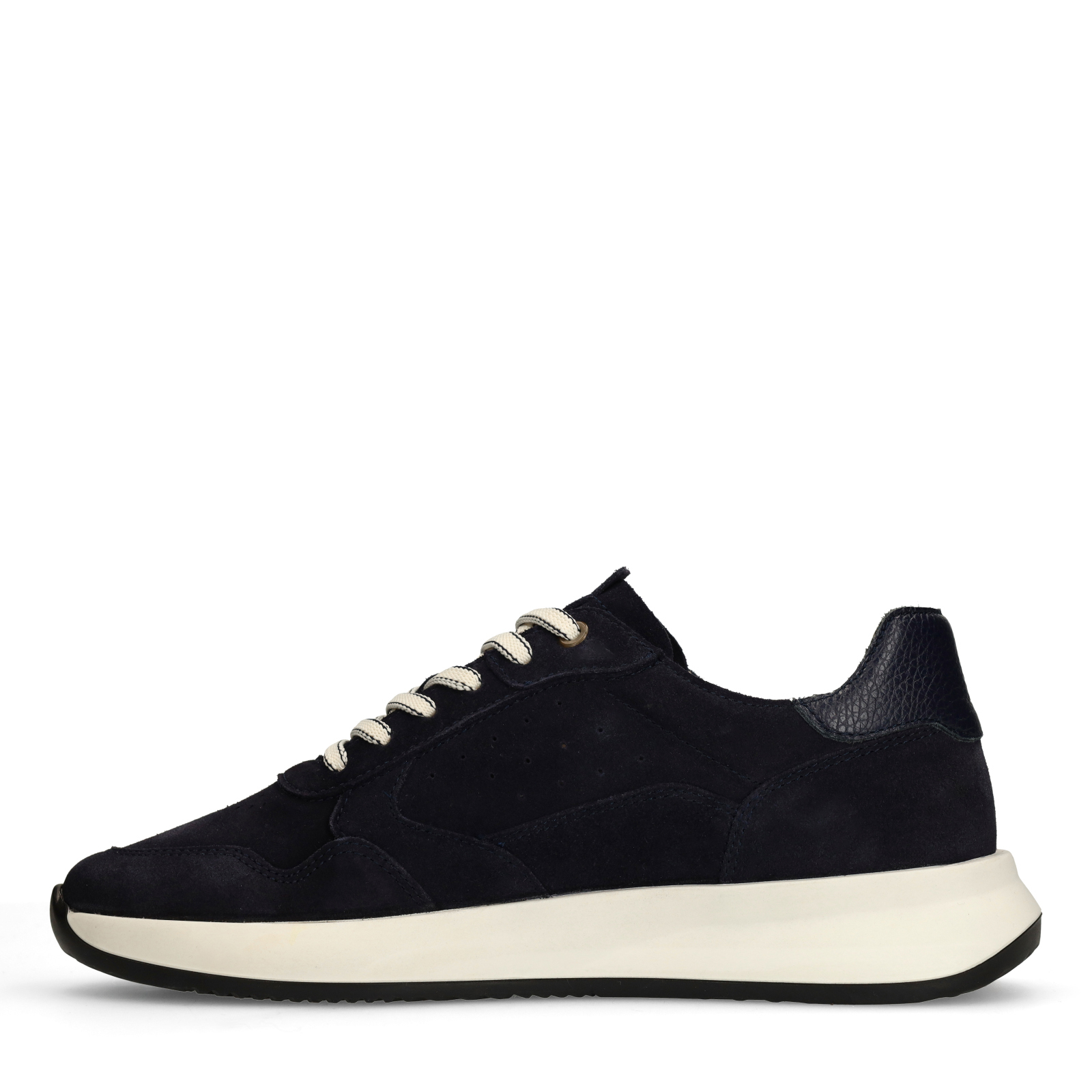 Donkerblauwe suède sneakers