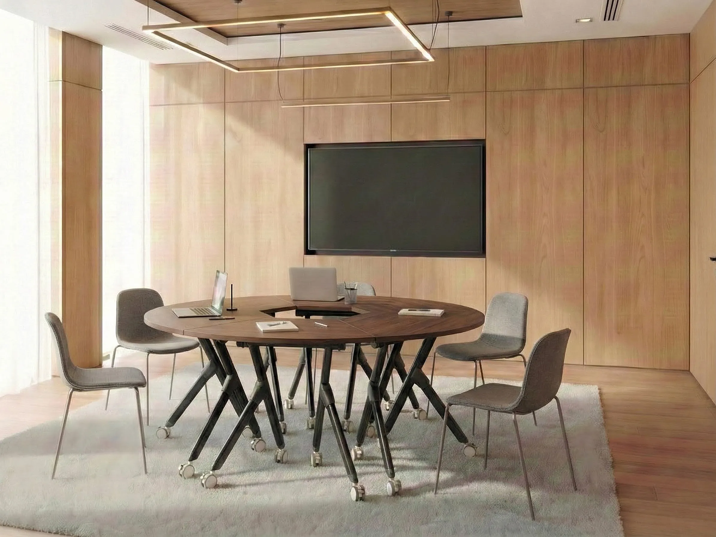 Opvouwbare hoekbureau-module BENDI Donkerbruin 90 cm 64 cm