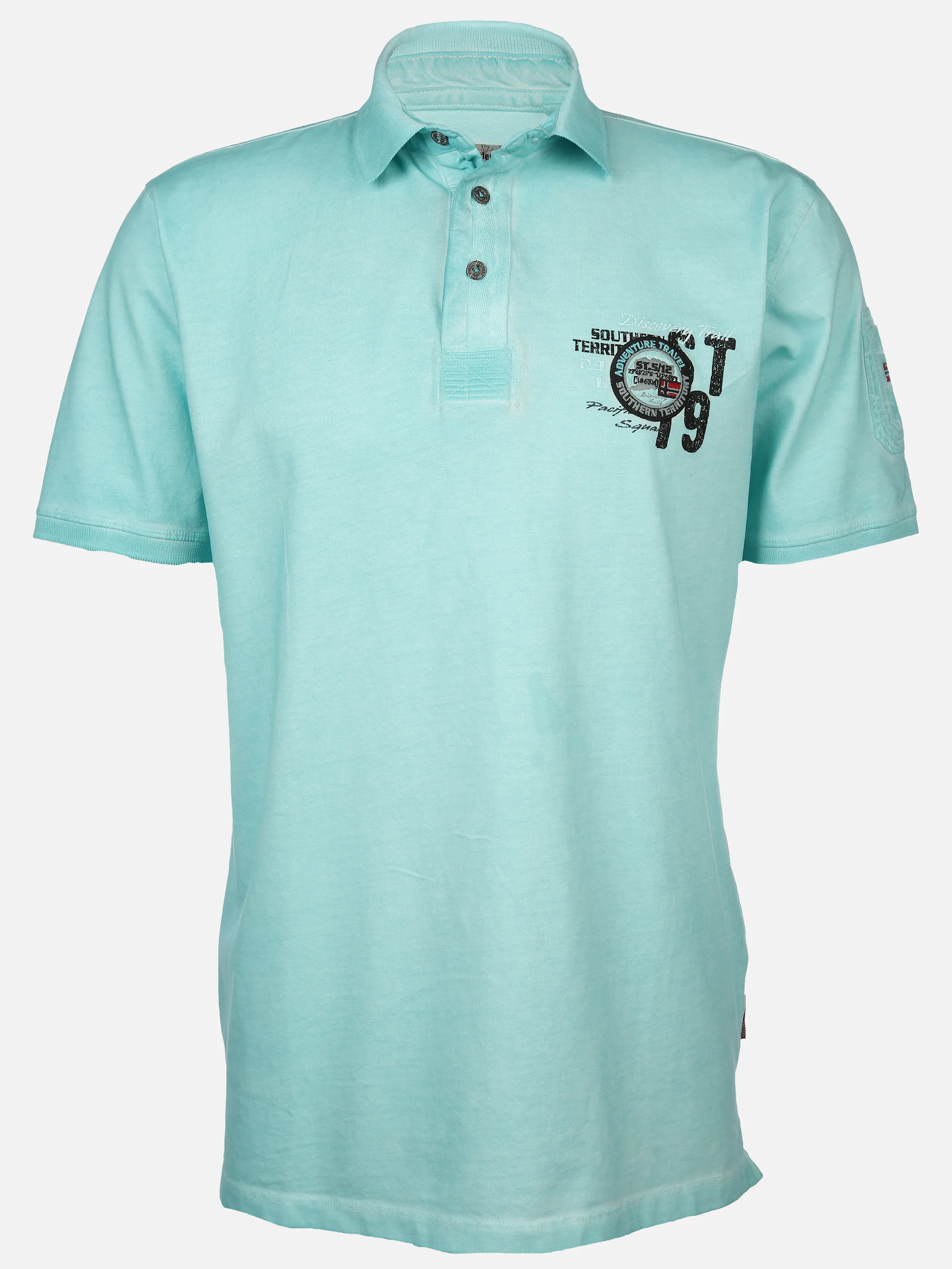 Herren Poloshirt im Used Look