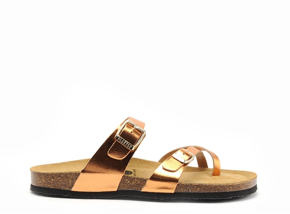Plakton mules et sabots plats femme bombay 181032 orange