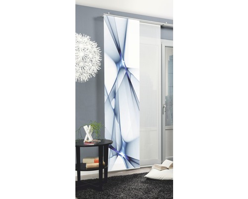 Franklin blauw schuifgordijn 245x60 cm