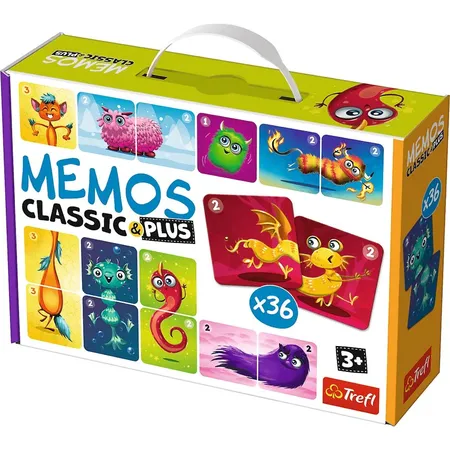 Trefl Memos Classic & Plus - Süße Monster