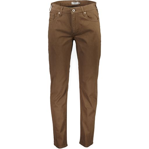 Lindbergh 1927 Superflex 5-pockets Bukser, Dk Brown, W33/L34