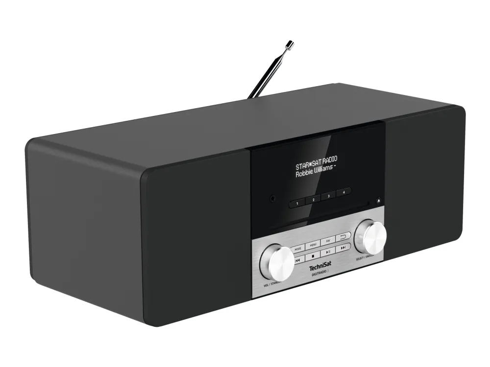 TechniSat DigitRadio 3 - Audiosystem - 2 x 10 Watt - sort, sølv