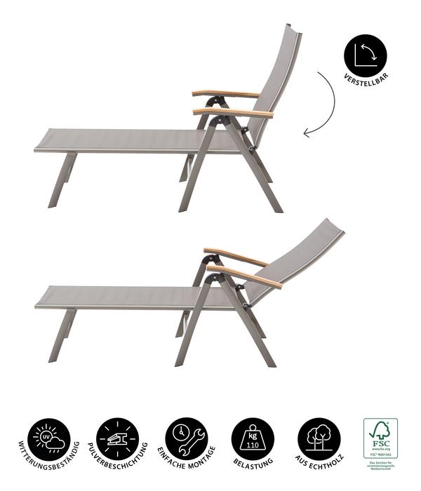 Dehner Relaxliege Colmar, ca. B66/H105/T180 cm
