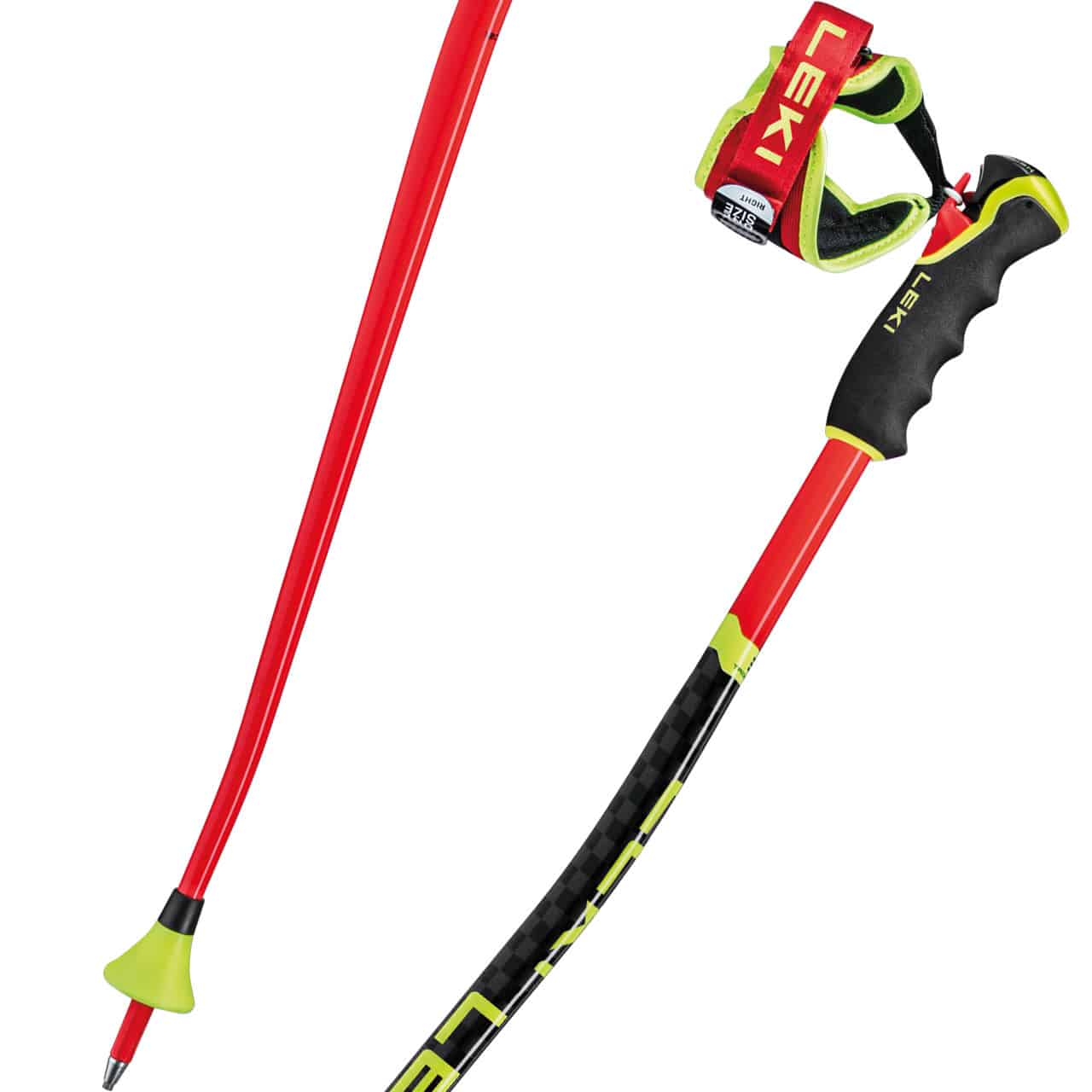 Leki WCR SG/DH 3D bright red/black/neonyellow | Leki Alpin Skistöcke | Leki | L | MARKEN | XSPO