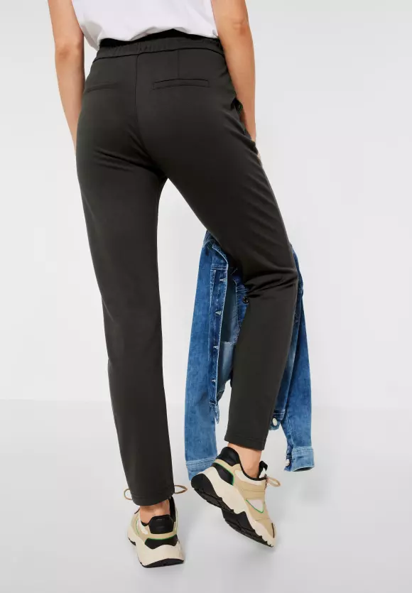 Loose Fit Hose in Unifarbe - bassy olive