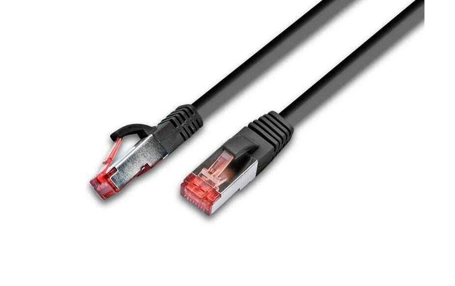 Patchkabel RJ-45 - RJ-45, Cat 5e, F/UTP, 7.5 m, SchwarzCat. 5e F/UTP-Patchkabel