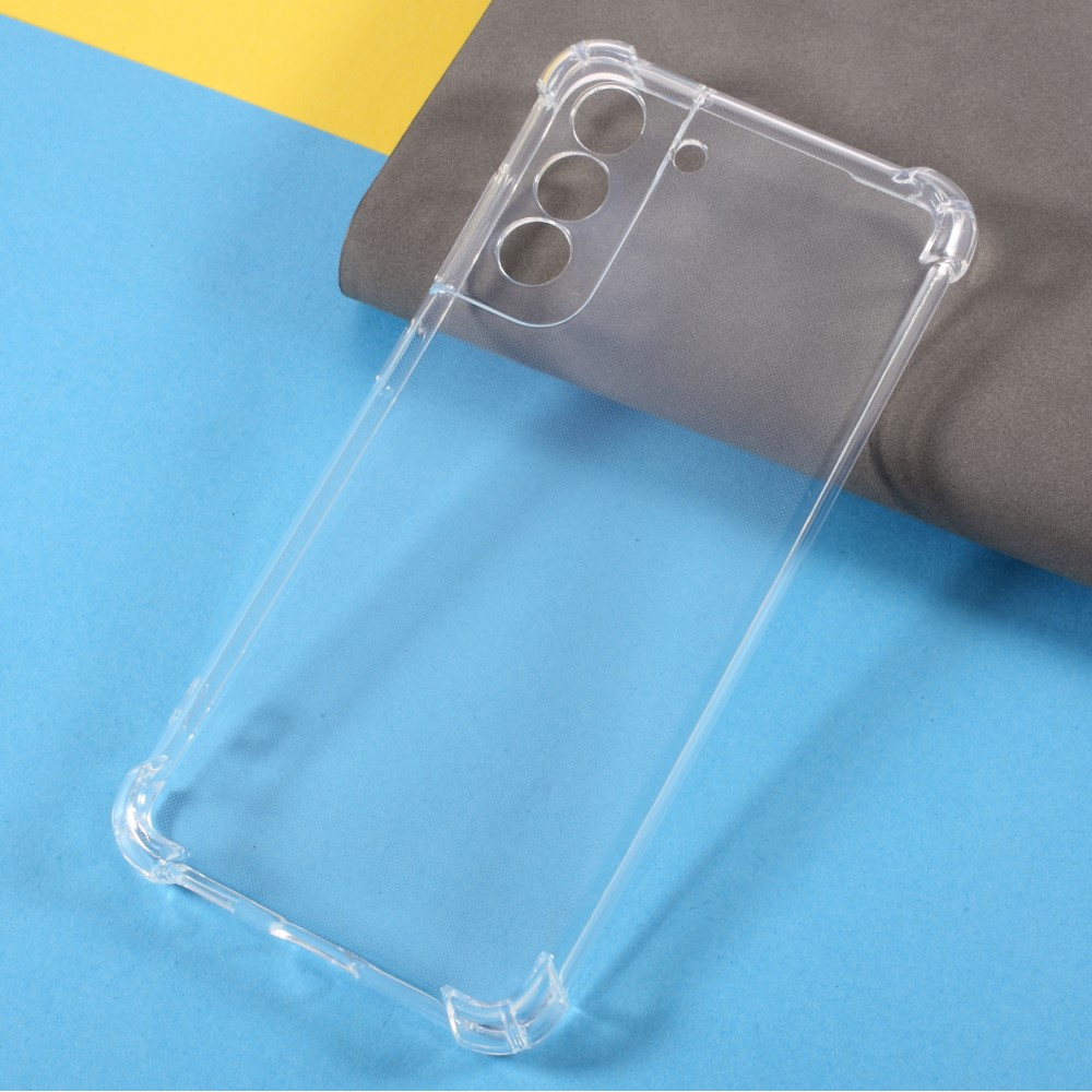 Samsung Galaxy S21 FE 5G Gummi Case Hülle Air Cushion Rahmen mit Fallschutz - Transparent