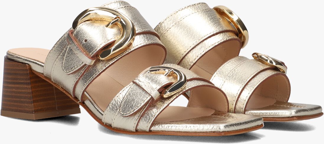 gouden stefano lauran sandalen met hak 23118