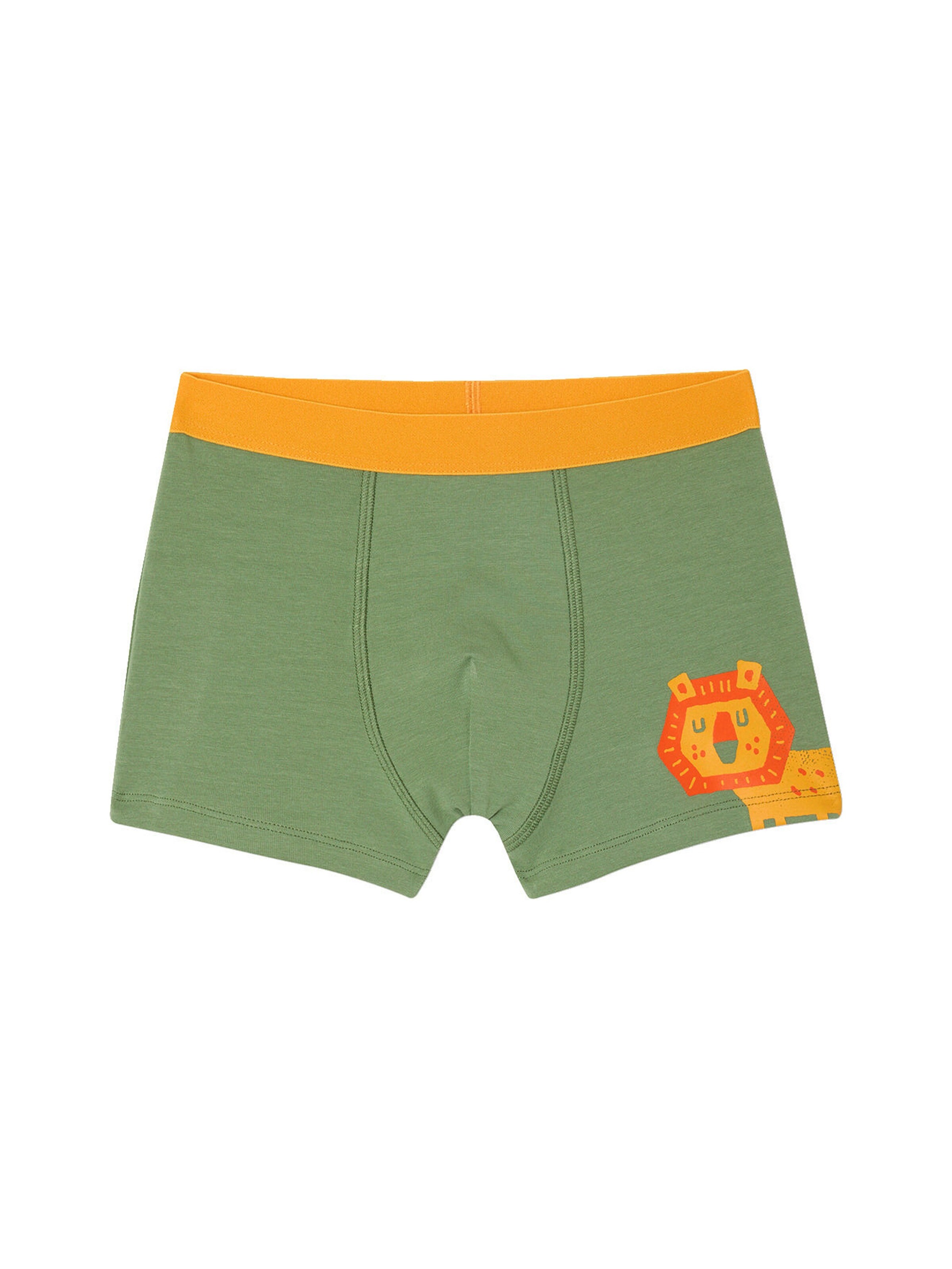 Vertbaudet Bio-Kollektion: 5er-Pack Jungen Stretch-Boxershorts Dschungel grün