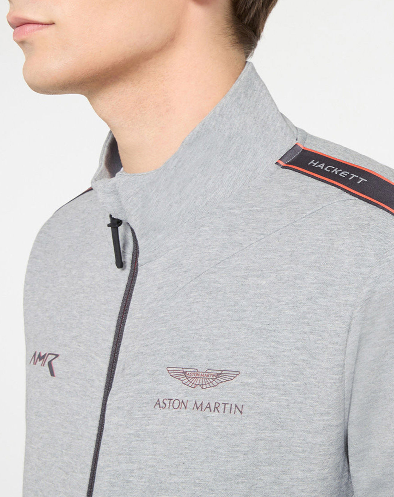 Hackett London Sweat Galon Aston Martin Racing gris chiné