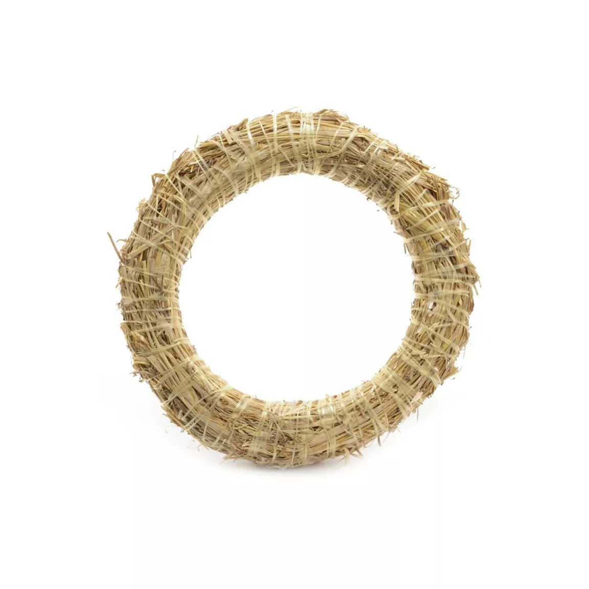 Couronne de Noël en paille (D25 cm) à décorer