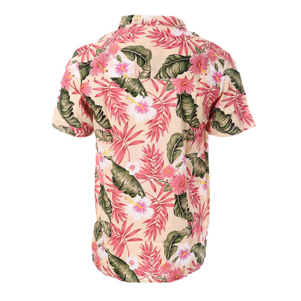 American People Chemise Jaune/Rose Homme American People Cabiai