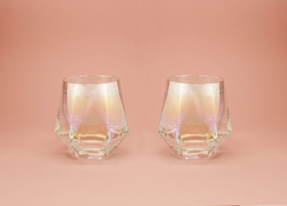 Winkee - Diamond Glasses Set of 2 - Glas