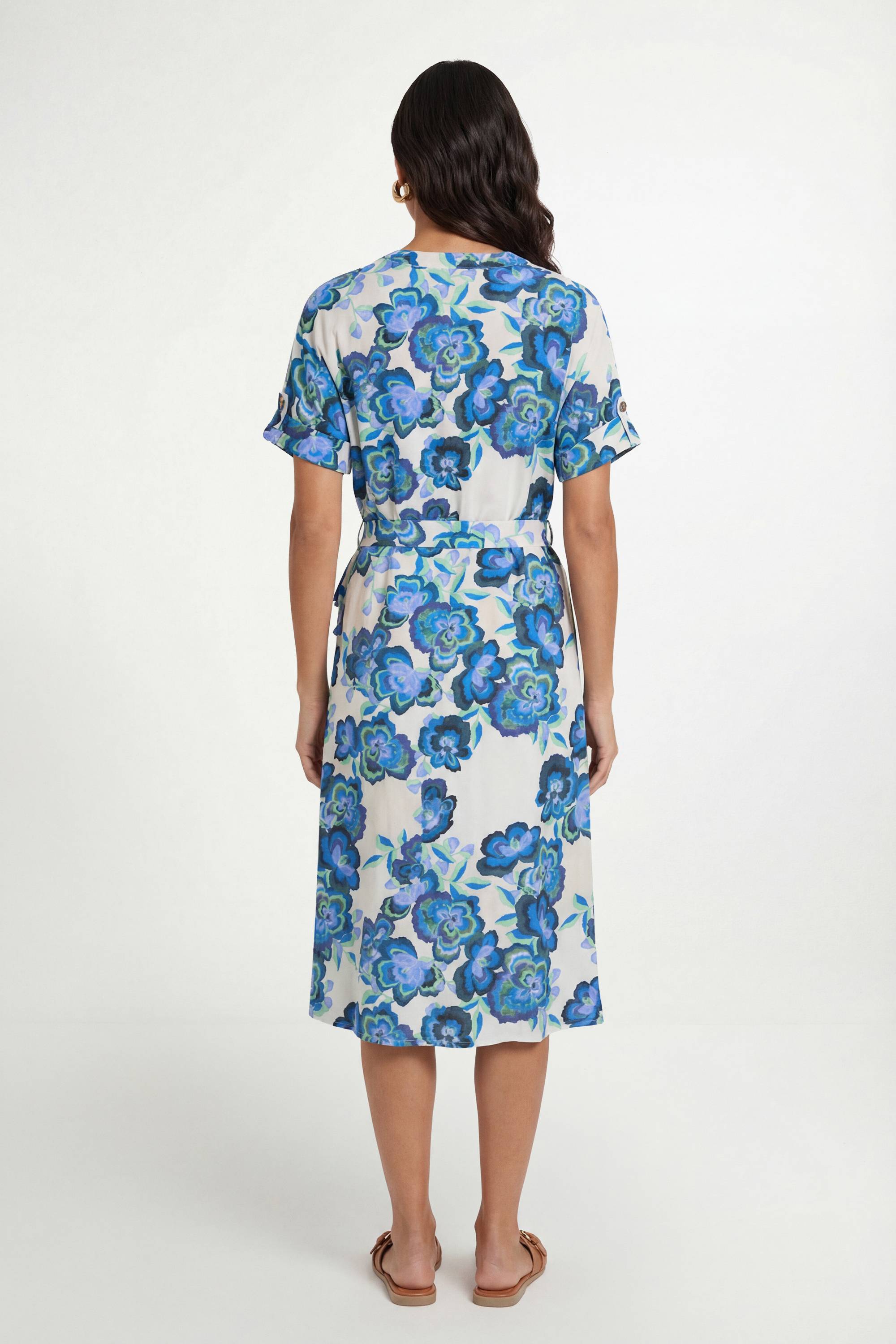 Wallis Robe Chemise Florale En Coton D'été