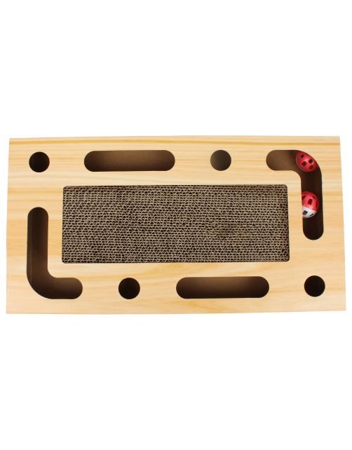 Adori Kartonnen Krabplank Rox - Krabpalen - 48x25x5 cm Bruin
