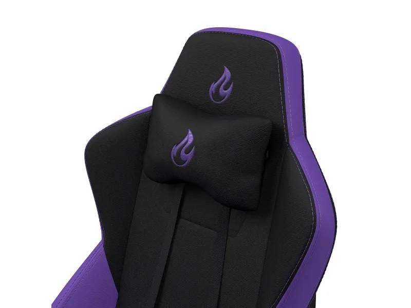 Nitro Concepts S300, Polstret vatteret sæde, Polstret vatteret ryglæn, Sort, Lilla, Sort, Lilla, Stof, Skum, Stof, Skum