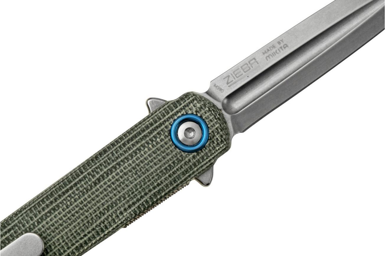 MKM Flame Light FL02L-BC dagger, black micarta, zakmes