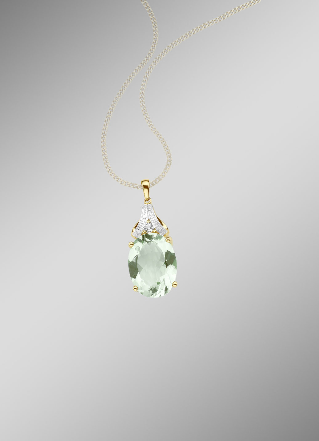 Anhänger mit echt grünem Amethyst