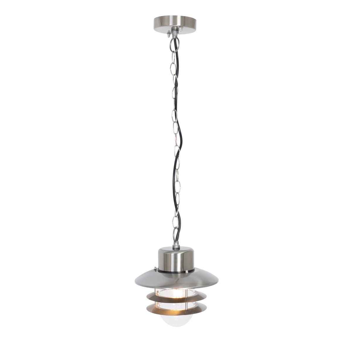Industriële hanglamp staal IP44 - Shell