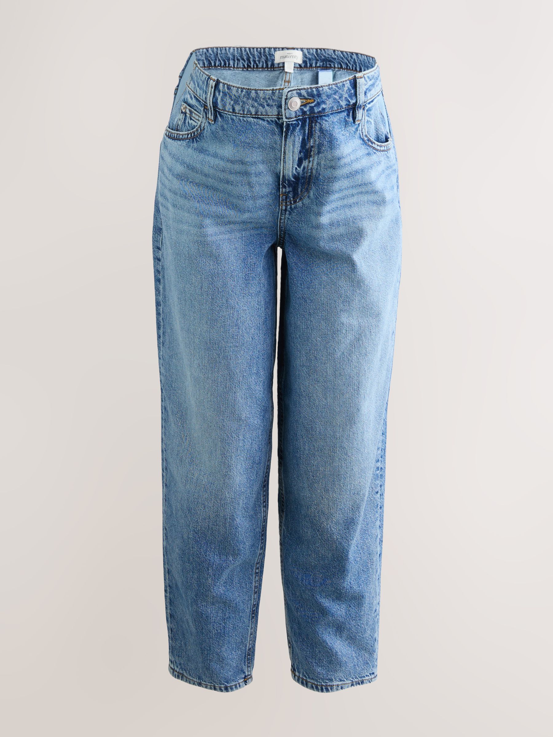 Normaal blauw - Zwangerschapsbarrel denim 100% katoenen jeans