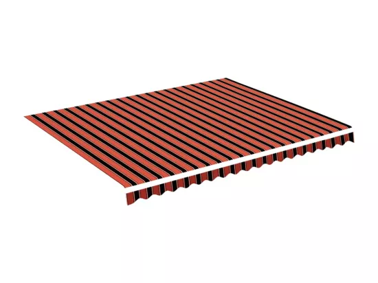 Tissu de remplacement pour auvent Orange et marron 4,5x3,5 m