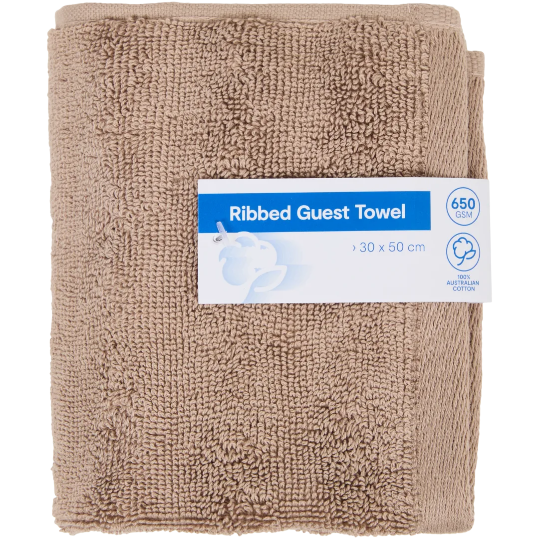 Serviette d'invité côtelée
