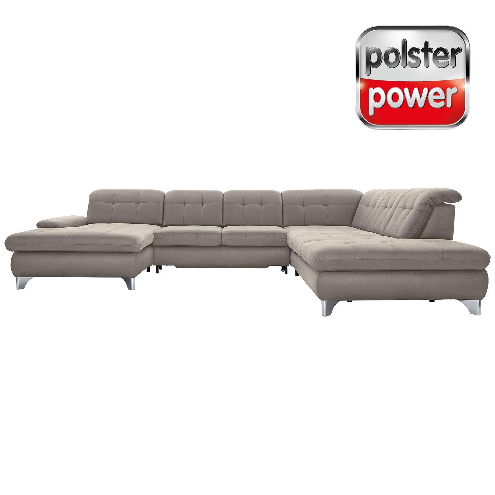 polsterpower Wohnlandschaft - Holiday alu - Basismodell - Recamiere links