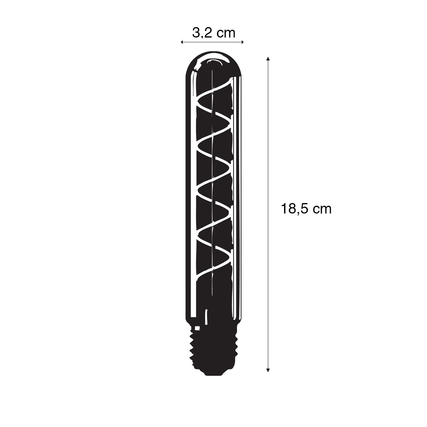 E27 dimbare LED lamp T32 smoke 4W 136 lm 1800K