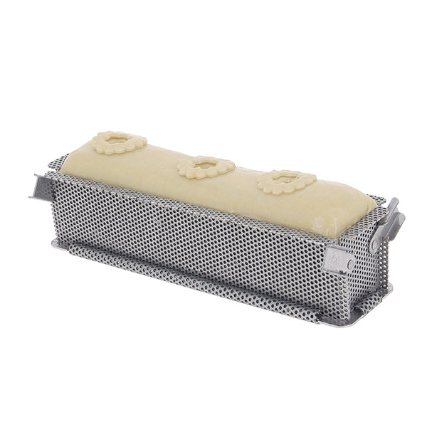 Moule à pâté croûte perforé inox Géo forme 24 cm De Buyer
