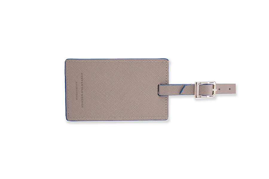 Stair Luggage Tag taupe Saffiano