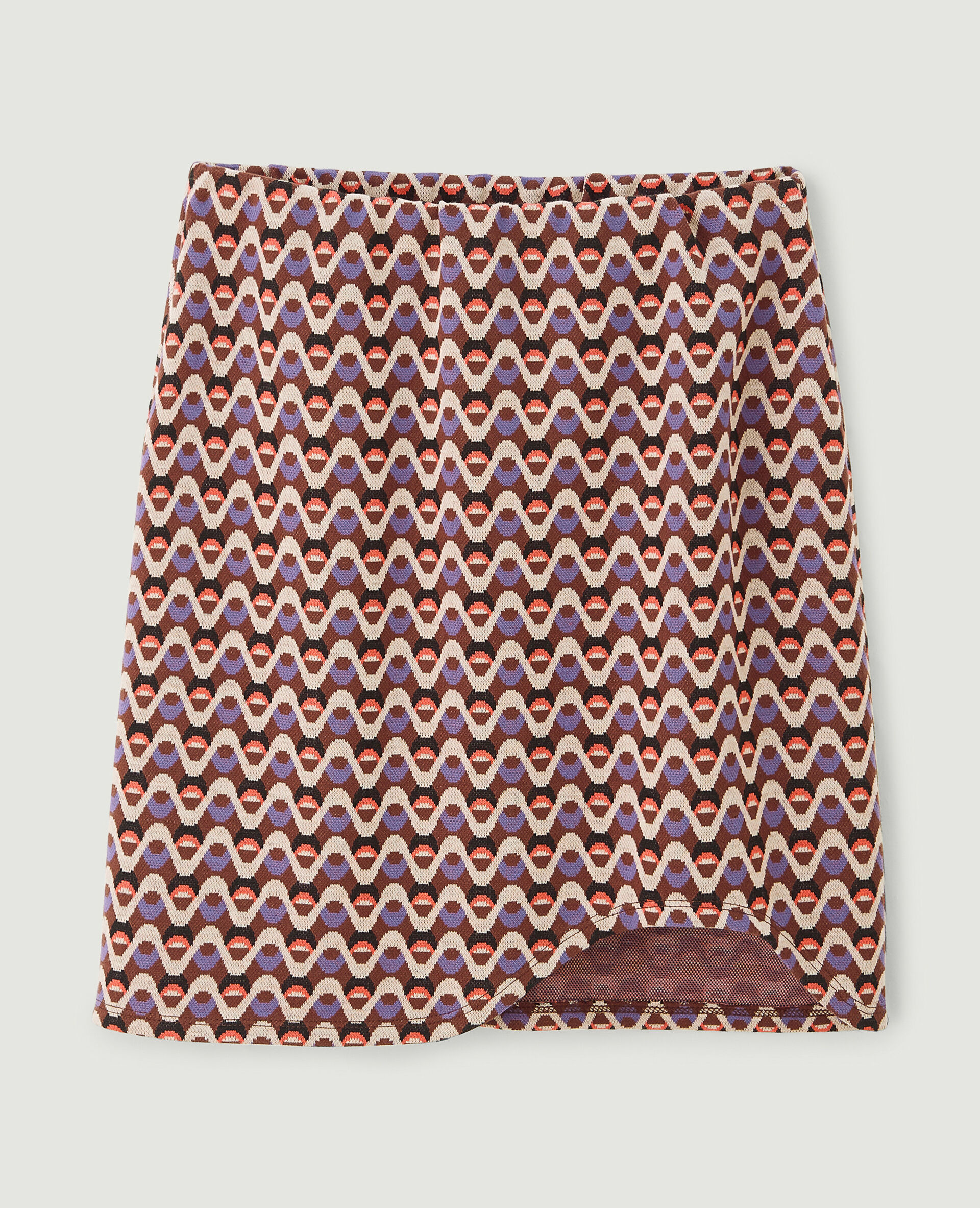 Jupe courte avec ouverture - Violet