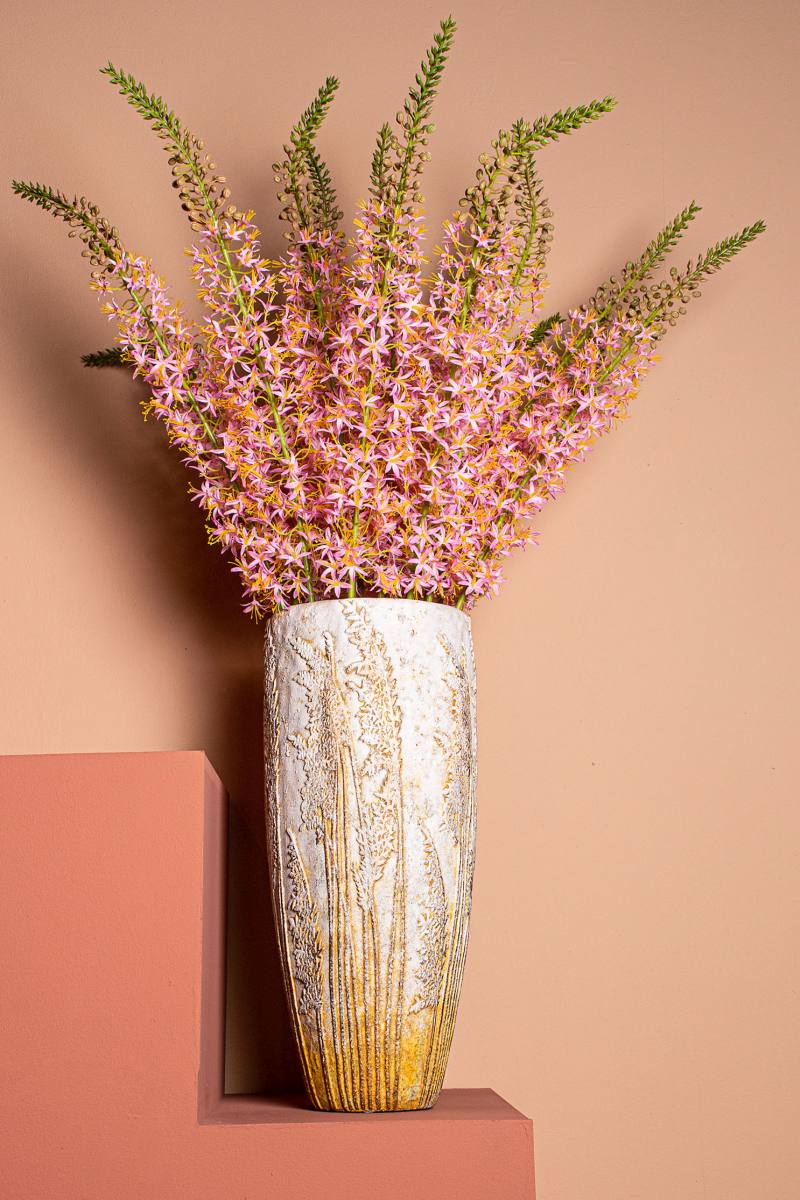 Ptmd branche artificielles eremurus - 119x12x117 cm - plastique - rose