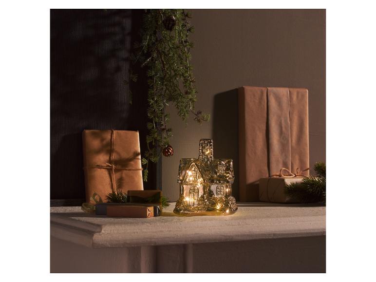 Glazen kerstdecoratie met LED