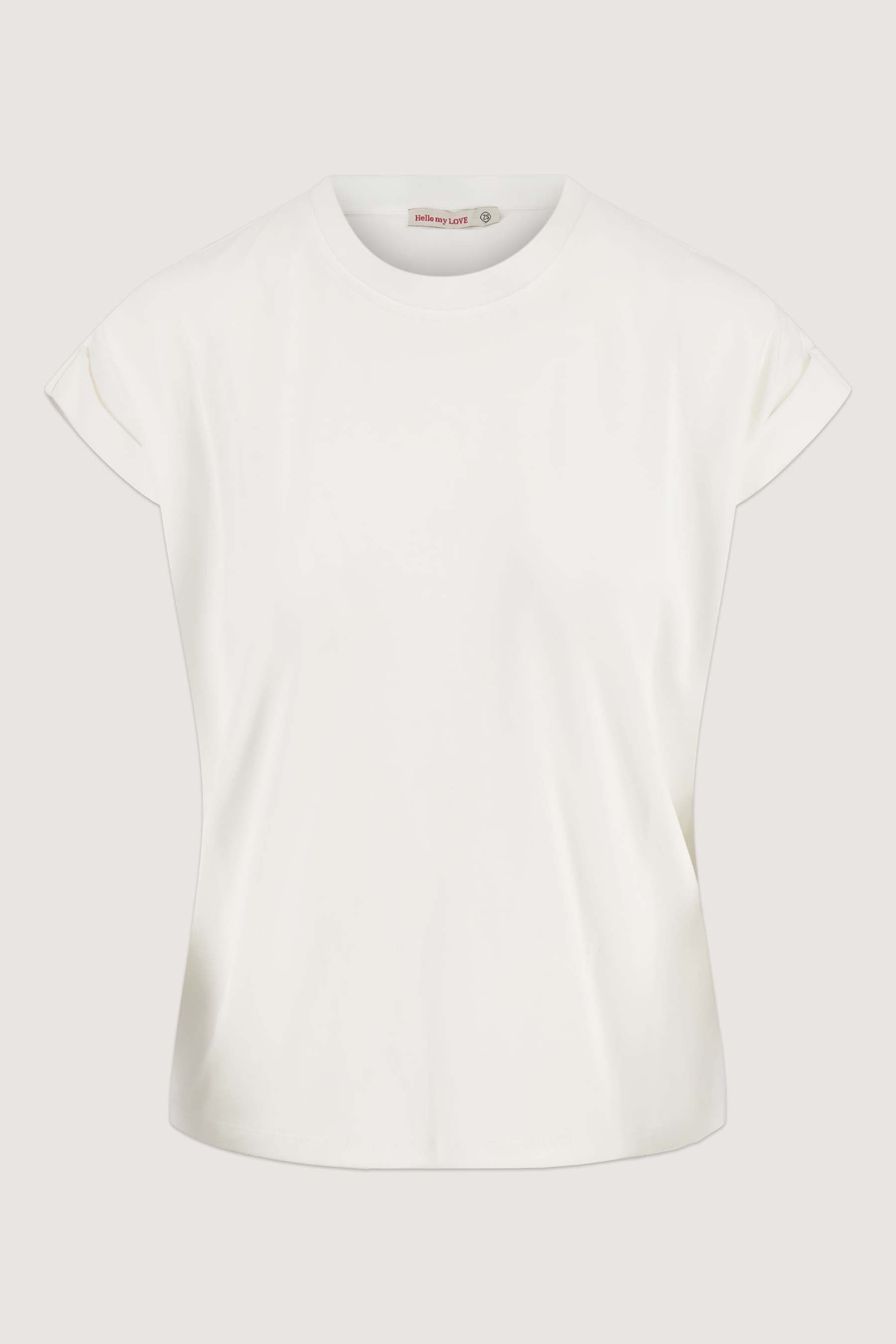 T-shirt met opgerolde mouw sun sea salt