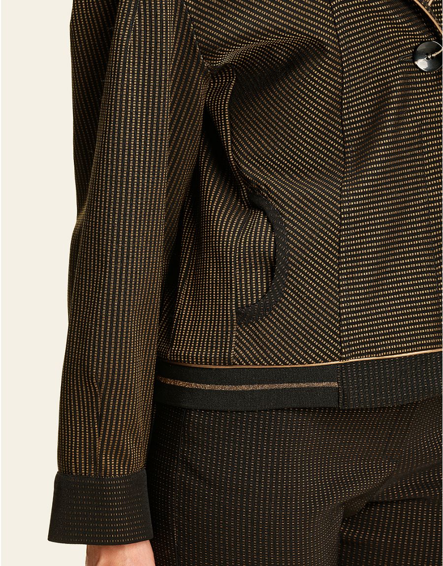 Blouson chic noir, bronze