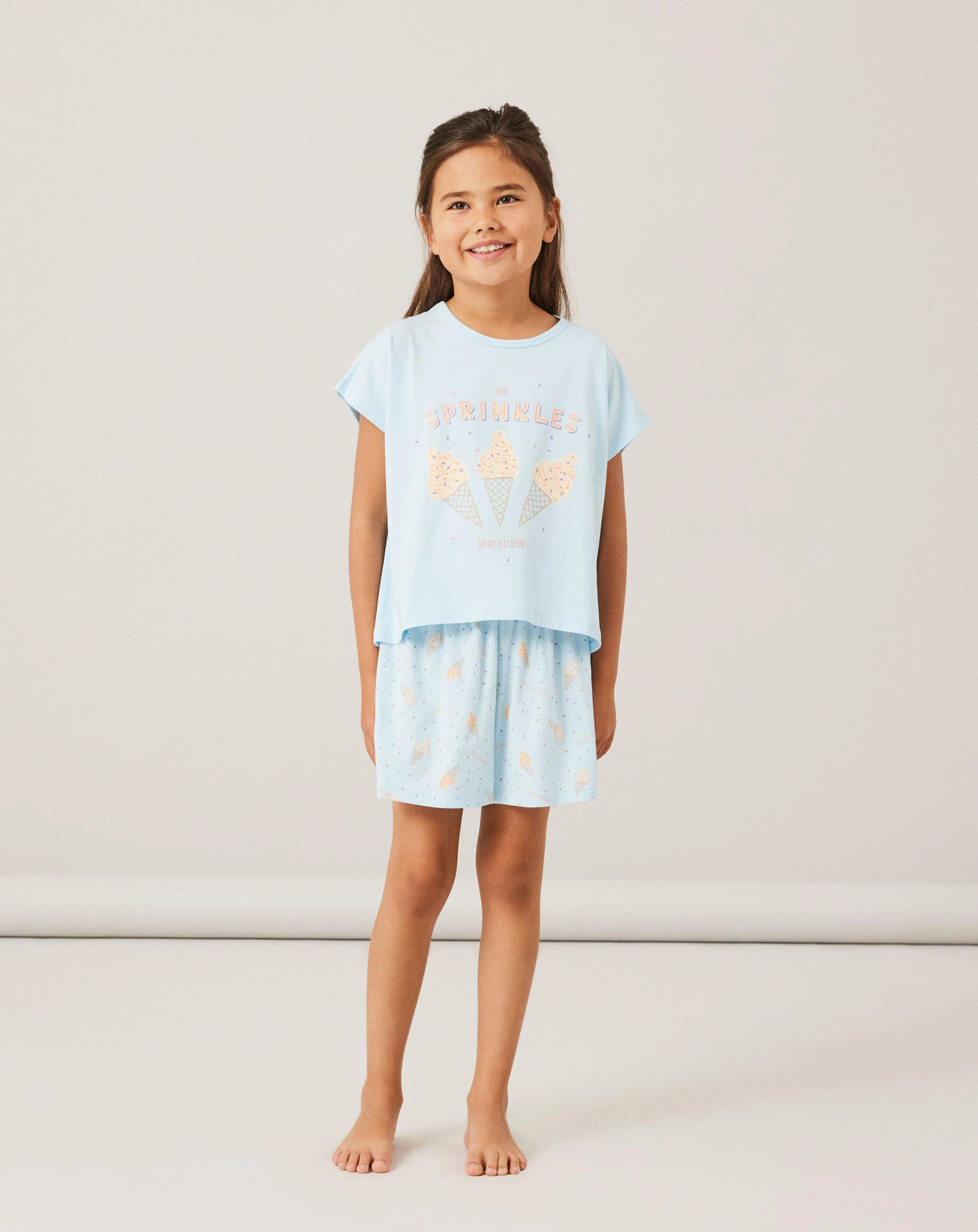 Schlafanzug kurz NKFNIGHTSET - ICECREAM in breeze