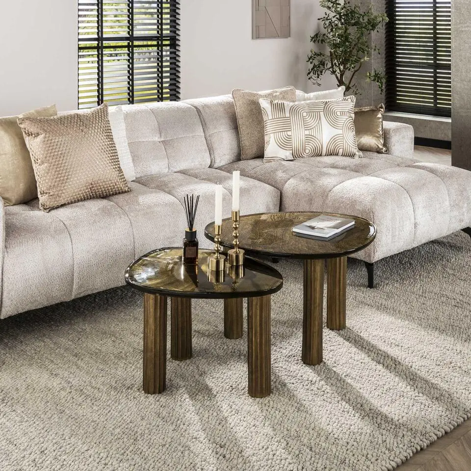 Hoyz Collection - Salontafel Eclipse L - Goud Antiek Finish